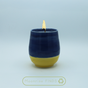 Blue and Yellow Ceramic Cup