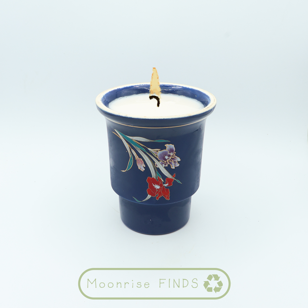 Navy Floral Cup