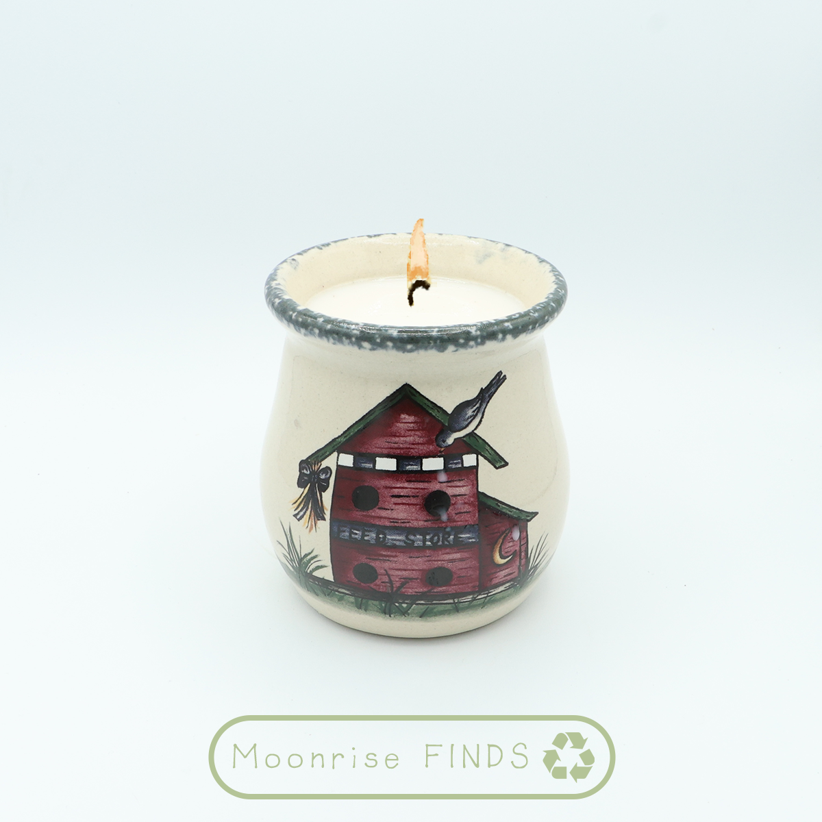 Ceramic Birdhouse Jar